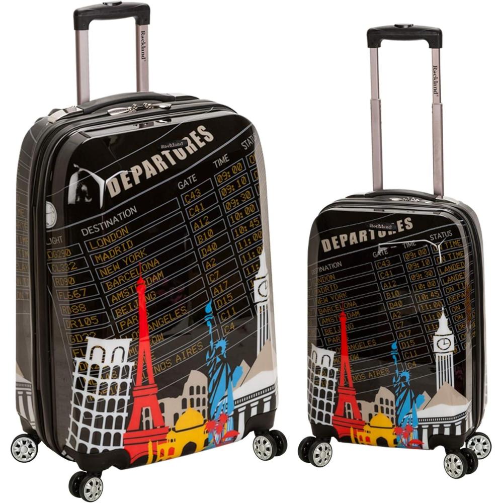 Rockland Departure Hardside Spinner Wheel Luggage, Departure, 2-Piece Set (20/28)(DEPARTURE)