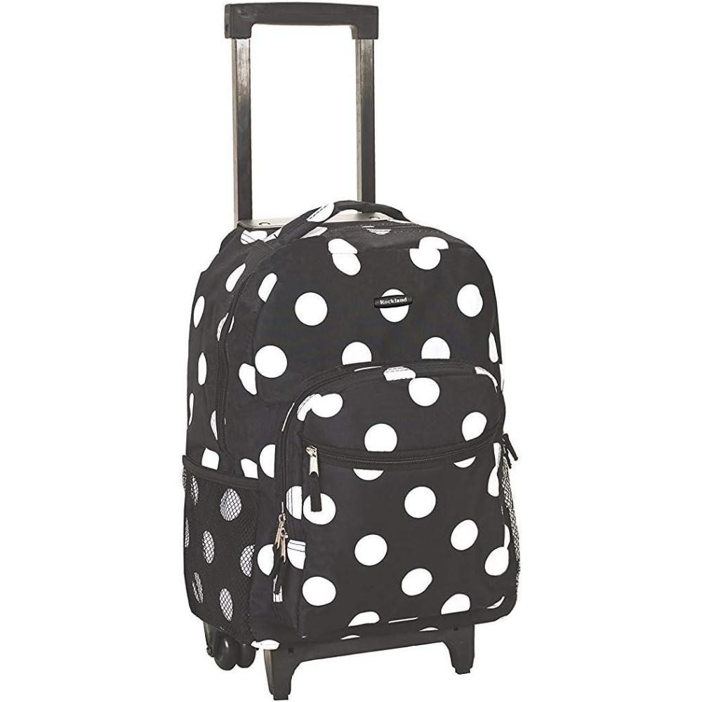 Rockland Double Handle Rolling Backpack, ACU CAMO, One Size(BLACKDOT)