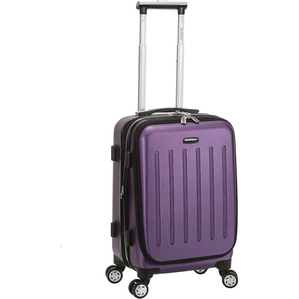 Rockland Titan Hardside Carry-On Spinner Luggage, Purple, Carry-On 19-Inch(Purple)