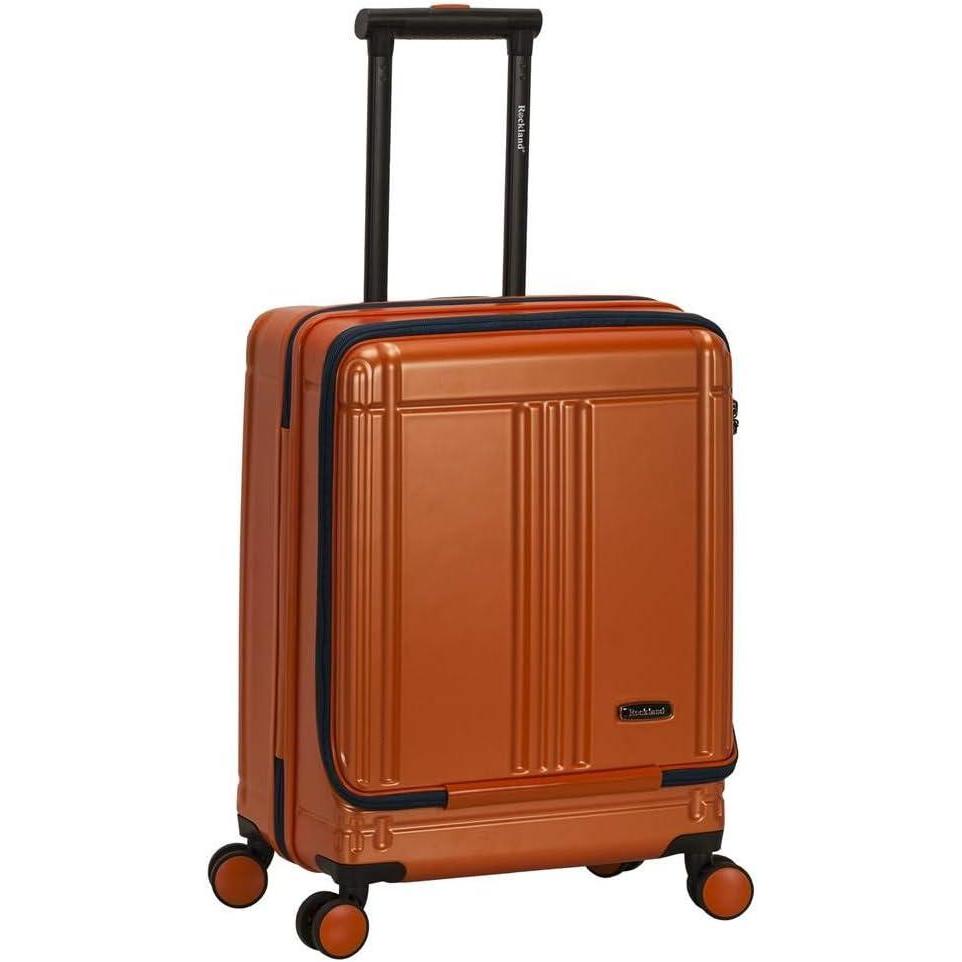 Rockland Tokyo Hardside Laptop Carry-On Spinner Luggage, Navy, Carry-On 19-Inch(Orange)